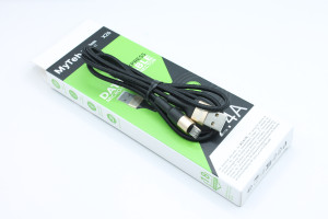 Кабель MyTeh X26 Xpress charging data cable USB to Micro Black-Gold
