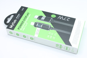 Кабель MyTeh U137 Line PD charging data cable with display Type-C to Lightning Black