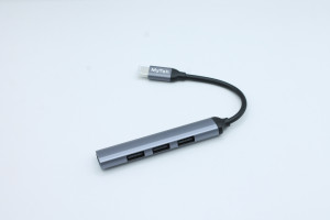 USB-хаб MyTeh HB26 4 in 1 adapter(Type-C to USB3.0+USB2.0*3) Metal Gray