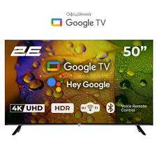 Телевизор 50" 2E 2E-50A07K LED 4K 60Hz Smart Google TV Black