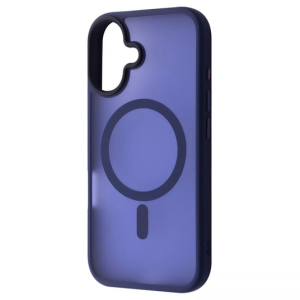 Накладка Matte Color with Magsafe для iPhone 16- темно-синій