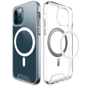 Накладка TPU Space Case with MagSafe для iPhone 15 Pro- прозорий