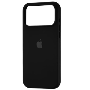 Накладка (з мікрофіброю) Silicone Case Full Protective для iPhone 17 Pro-чорний