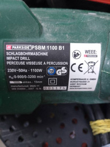 Дриль ударний PARKSIDE PSBM 1100B1