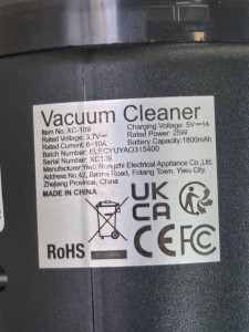 Автопылесос Vacuum cleaner XC-109