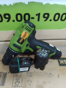 Шуруповерт аккумуляторный Pro Craft PA12Li + 2АБ 12V 1,5A + ЗУ 12V 1,3A