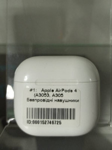 Bluetooth гарнітура Apple AirPods 4 (A3053, A3050, A3054)