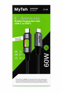 Кабель MyTeh U144 New 60W charging data cable Type-C to Type-C Black